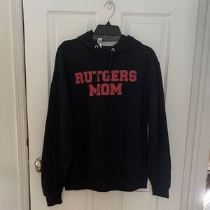 Rutgers Mom Black Hoodie
